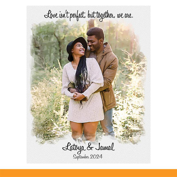 Custom Couple Canvas Portrait