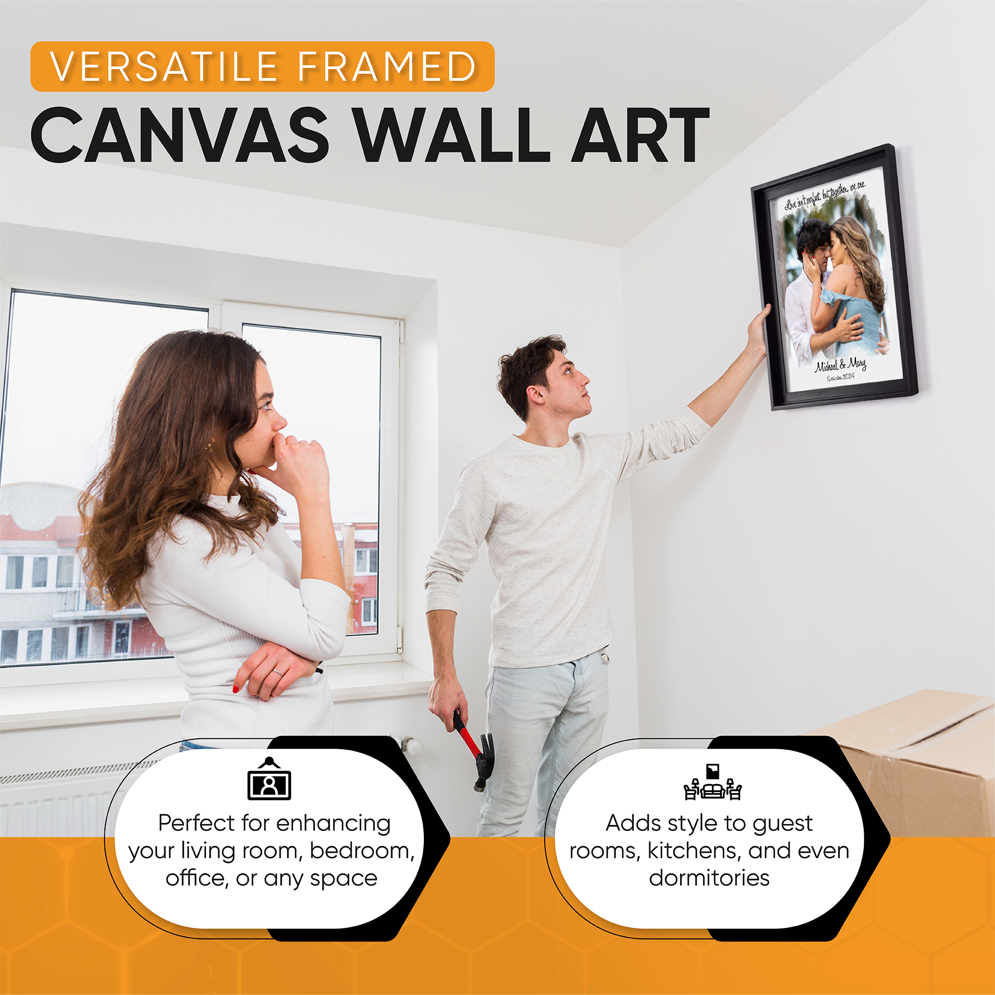 Custom Couple Canvas Portrait