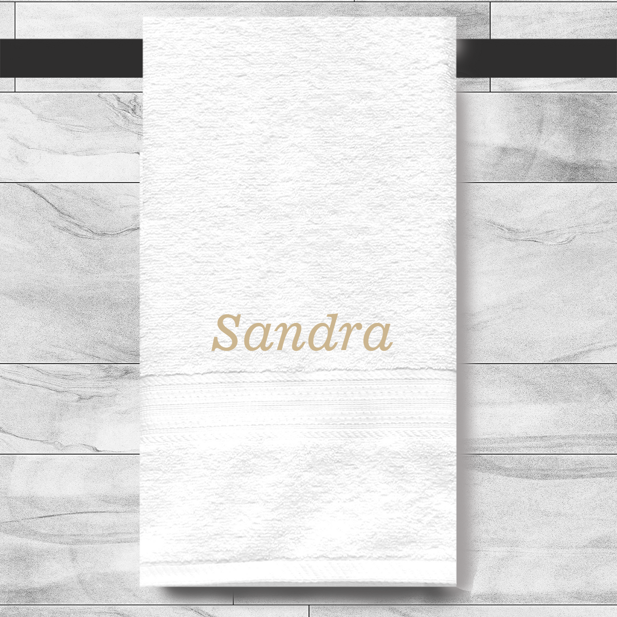 Personalized Bathroom Towel (54" x27") with Custom Name – 5 Towel Colors & 5 Thread Colors