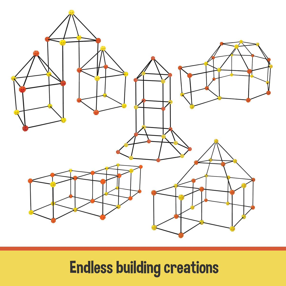 Construction Fort - 77pc set
