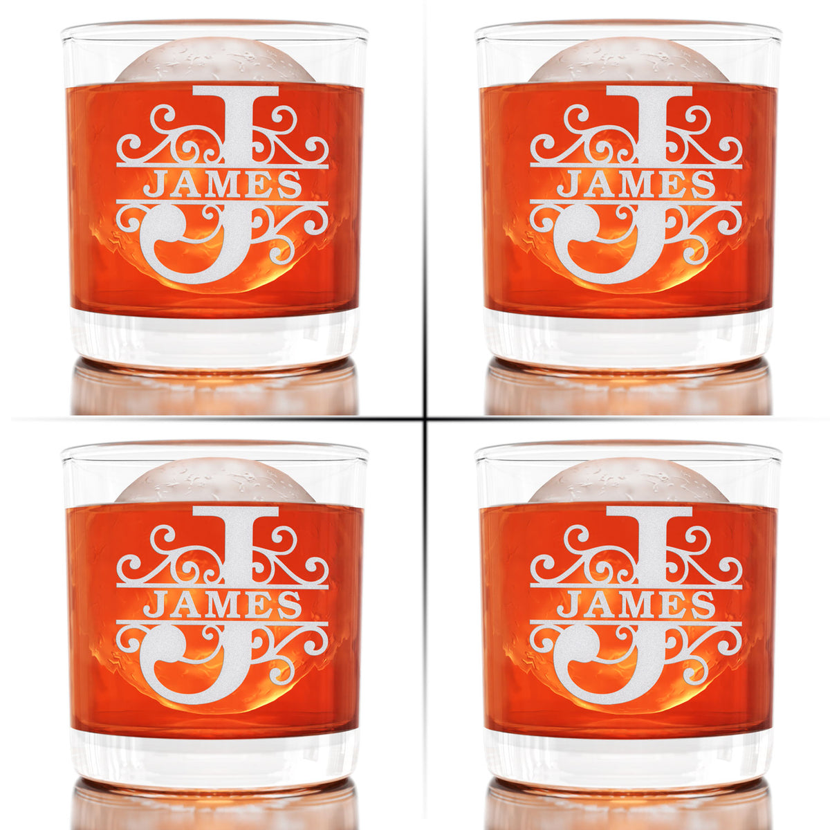 2026 The Royal Crest – Personalized Engraved Monogram Glass