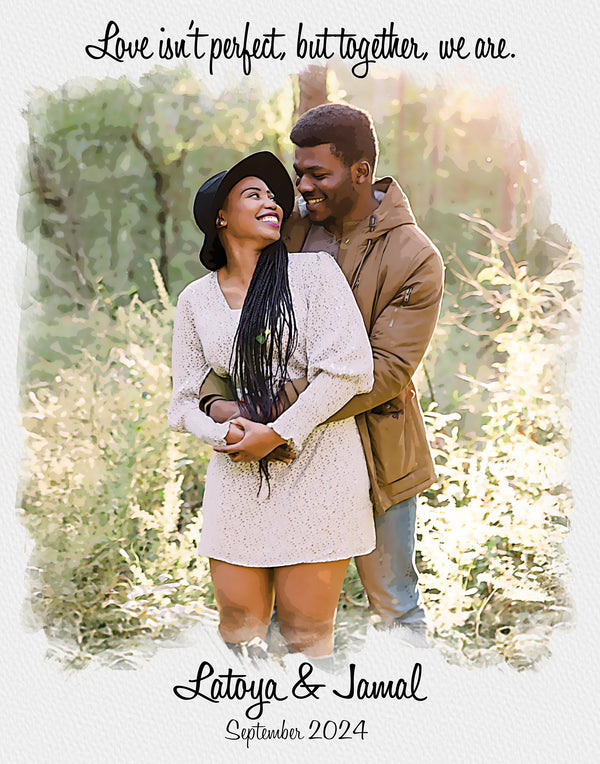 Custom Couple Canvas Portrait