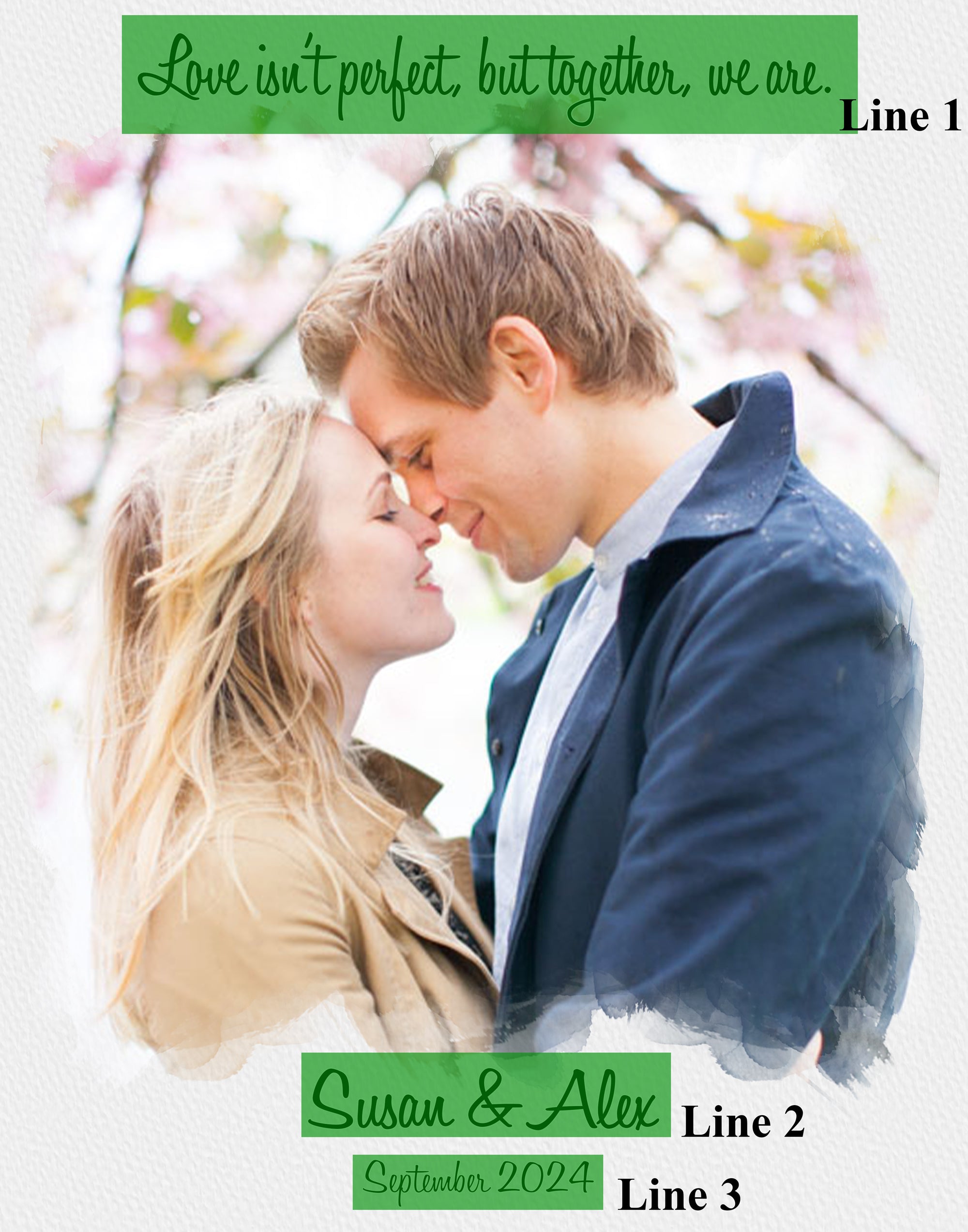 Custom Couple Canvas Portrait