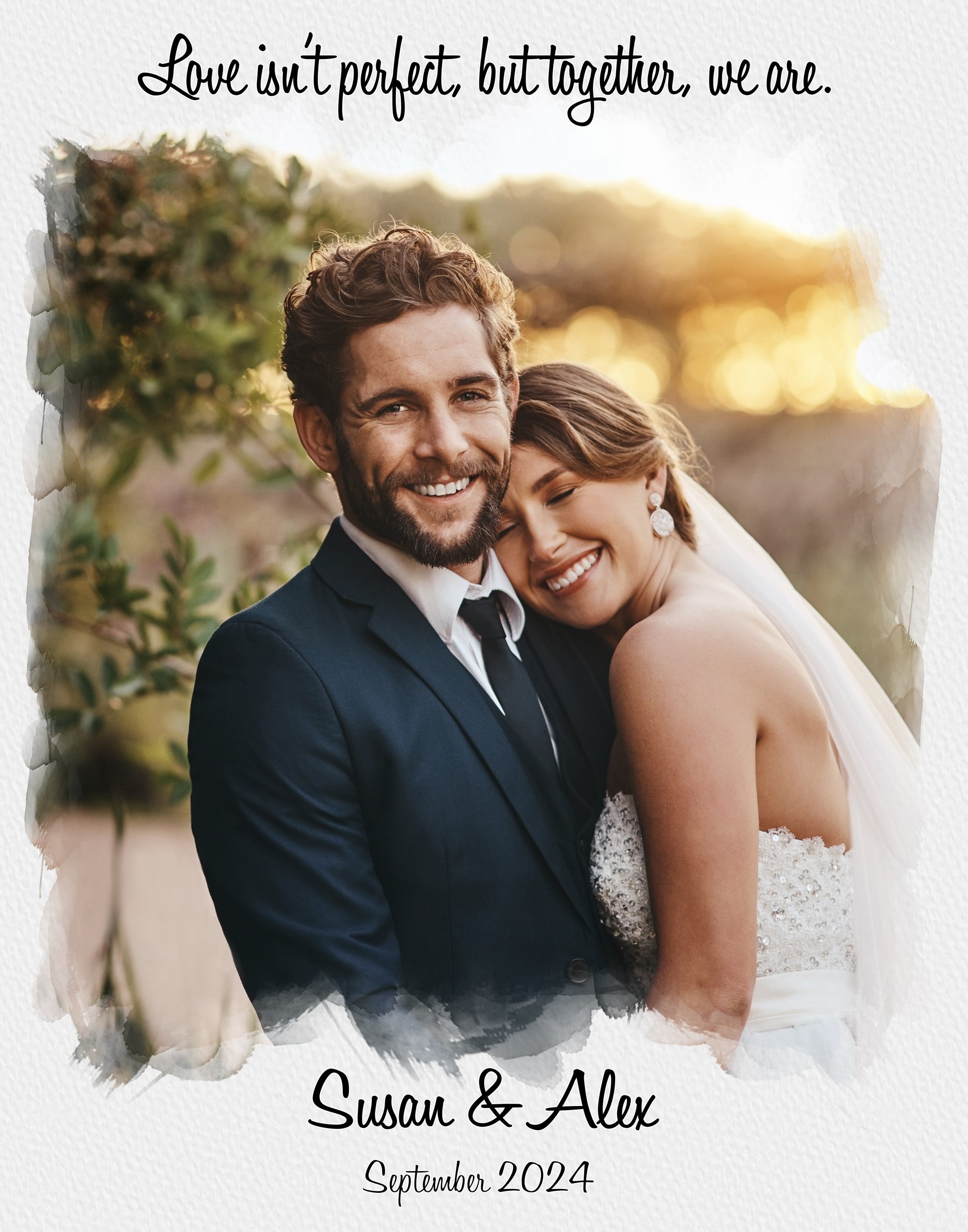 Custom Couple Canvas Portrait