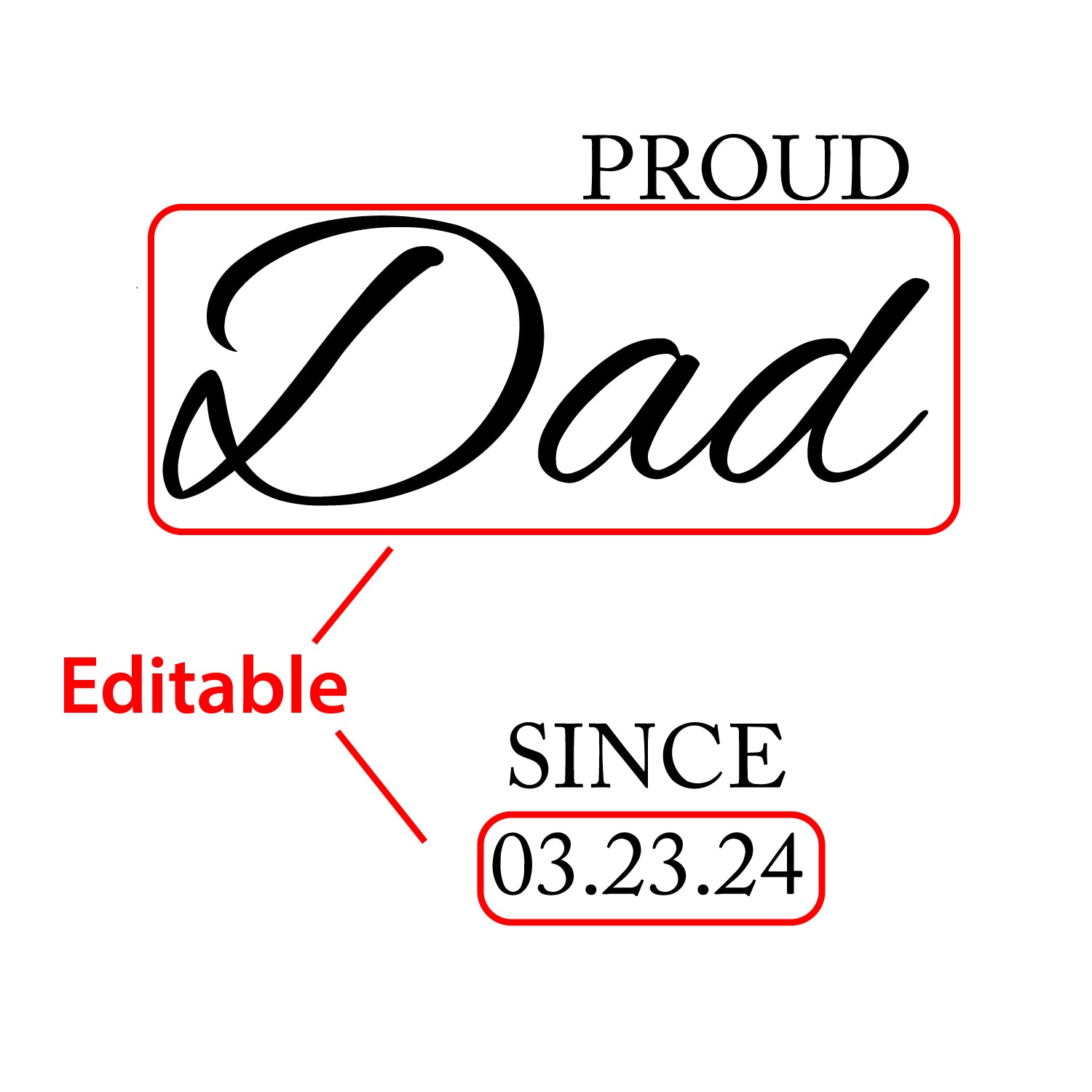 Customizable Glasses – Personalized  Proud Mom, Dad Series