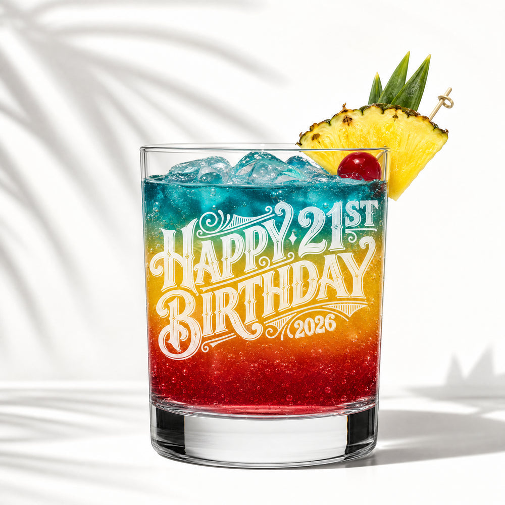 The Birthday Toast | Personalized 10.5 oz Whiskey Glass