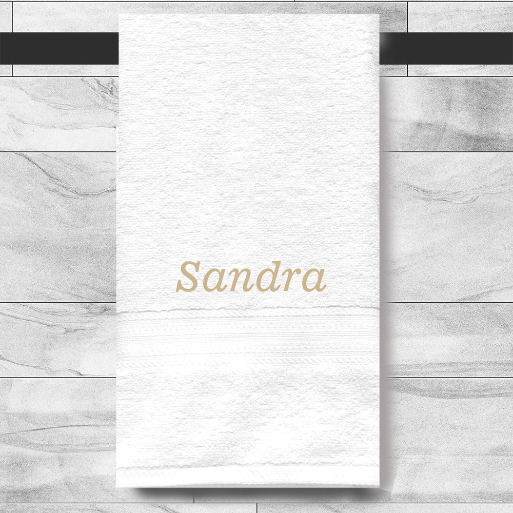 Personalized Bathroom Towel (54" x27") with Custom Name – 5 Towel Colors & 5 Thread Colors