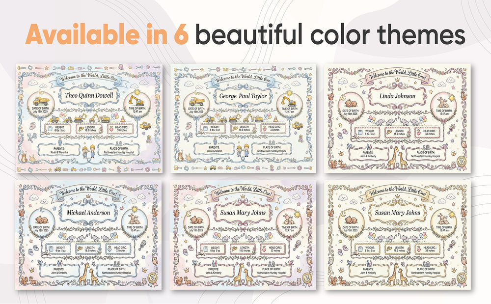 Personalized Birth Certificate Canvas – A Timeless Keepsake