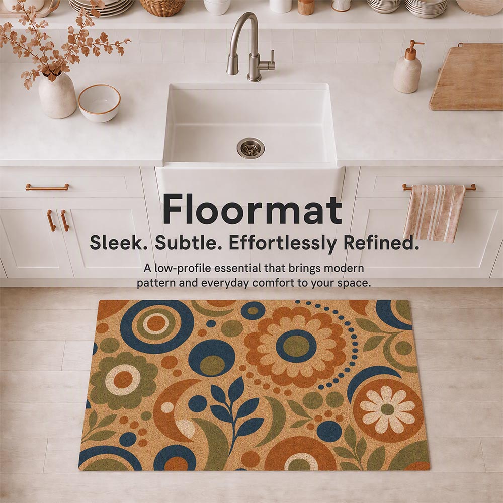2026 Ultra-Thin Floor Mat (1/10 Inch Thick) - Cork Design