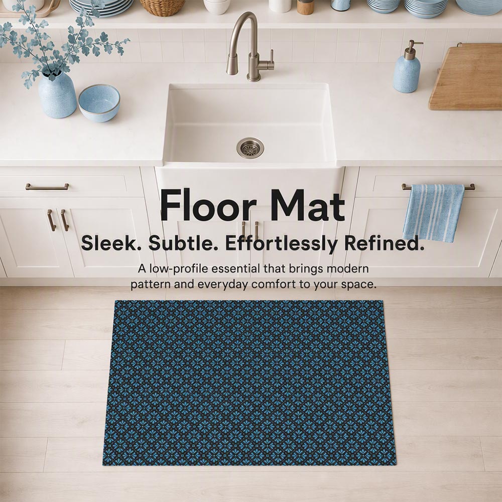 Daisy ultra-thin floor mat styled by a sink