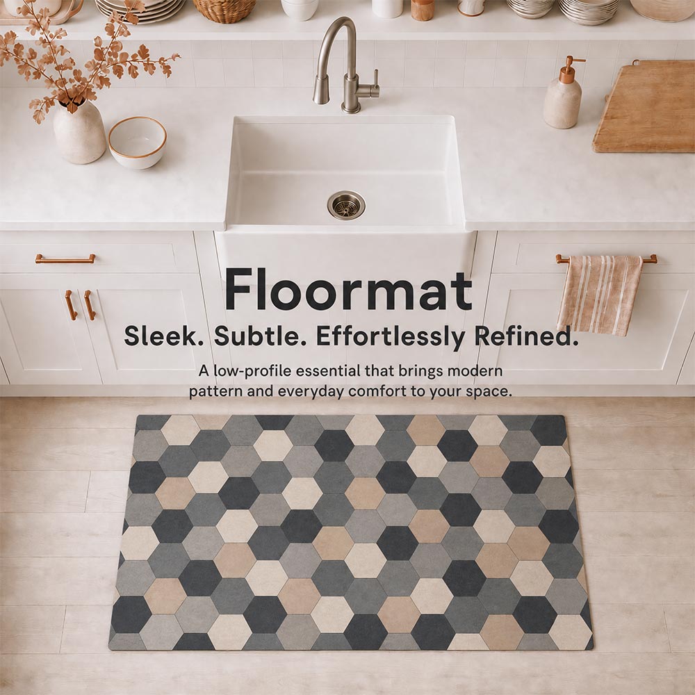 2026 Ultra-Thin Floor Mat (1/10 Inch Thick) - Hexagon