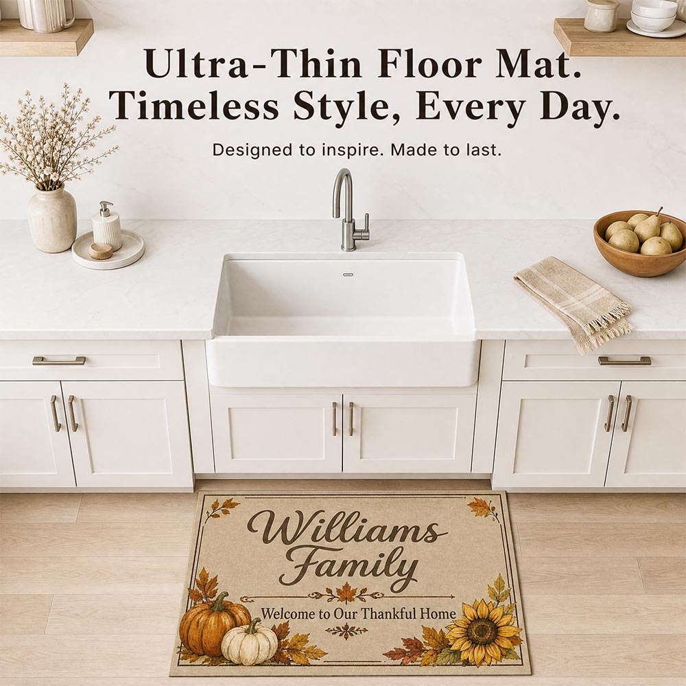 2026 Ultra-Thin Floor Mat (1/10 Inch Thick) - Personalized  Holiday Mat