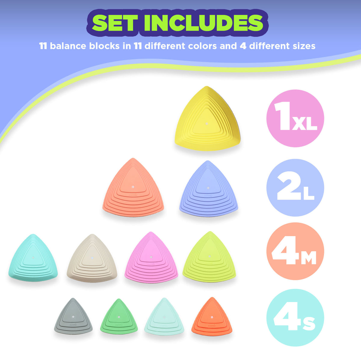 Stepping Stones for Kids - Children's Exercise Equipment 11pcs