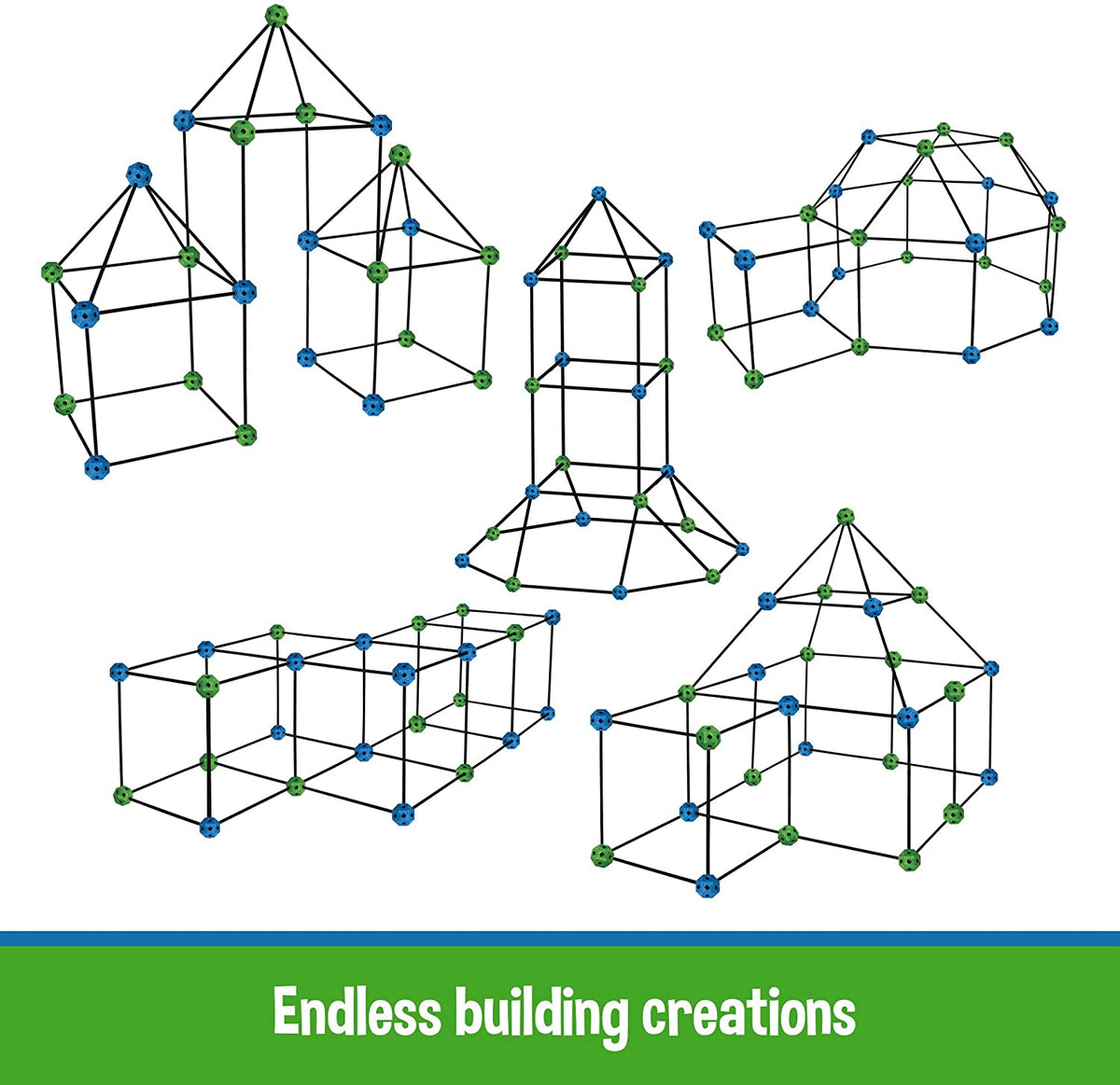 Construction Fort - Blue and Green