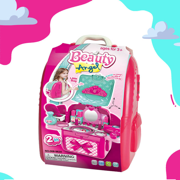 Backpack Makeup Toy Set Paly Pretend Makeup For Kids