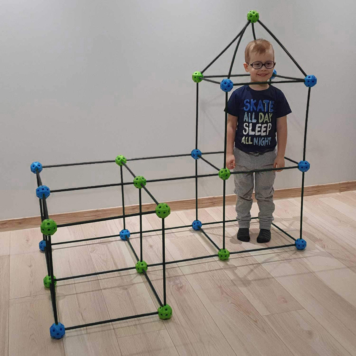 Construction Fort - Blue and Green