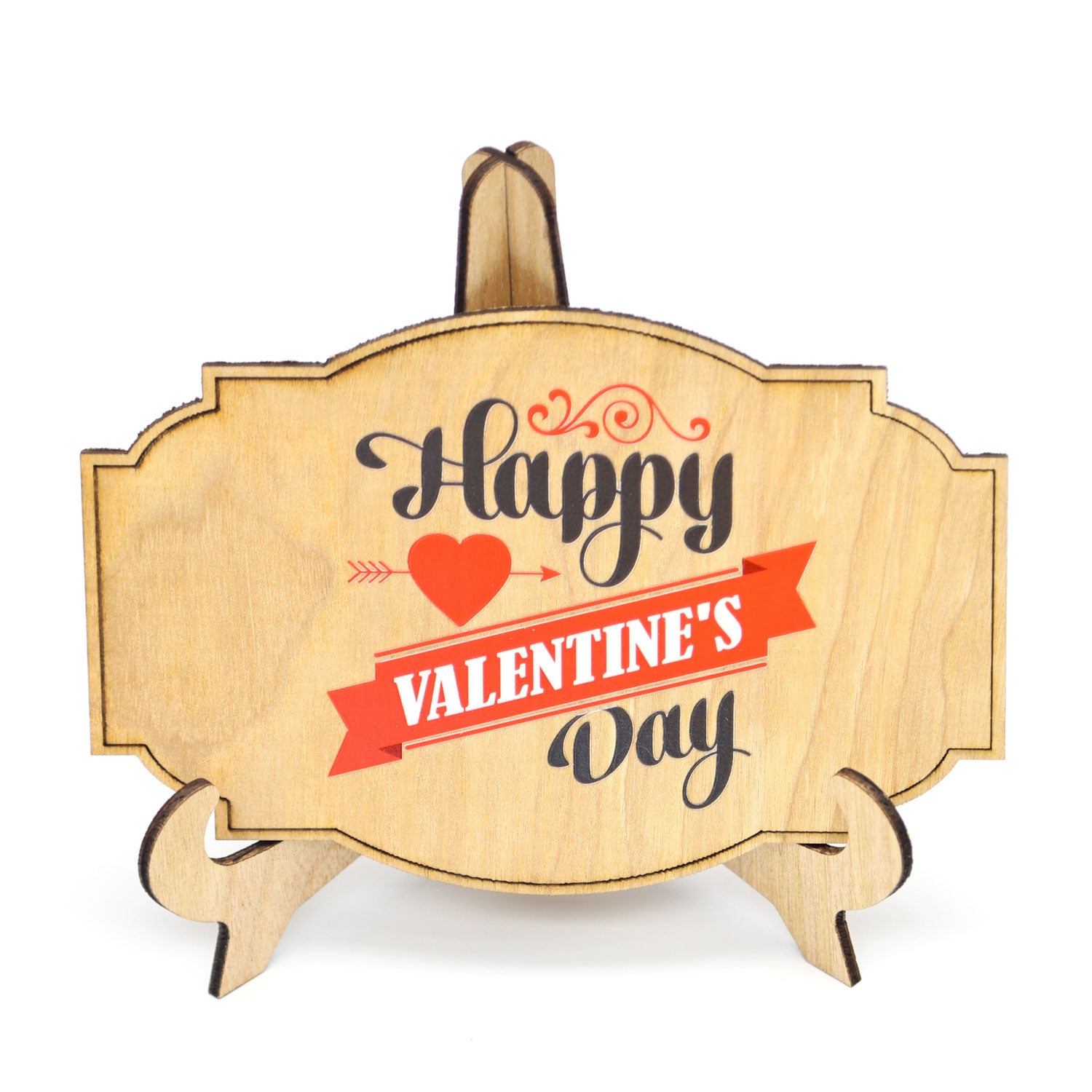 Wooden Valentine's Day Card