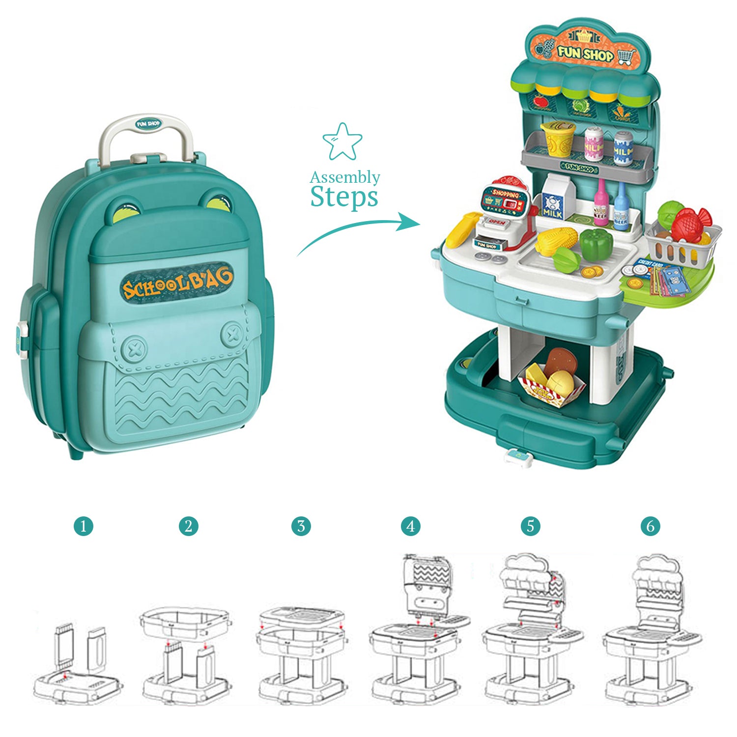 Backpack Store Toy Set -Play Pretend Store Station