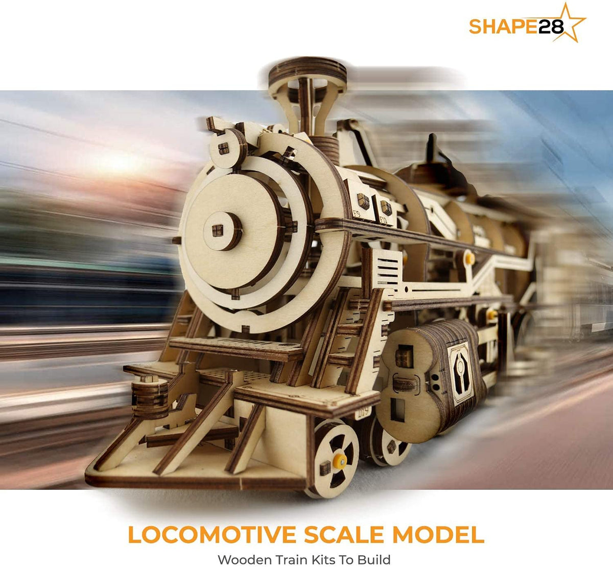 3D Wooden Puzzle - Locomotive