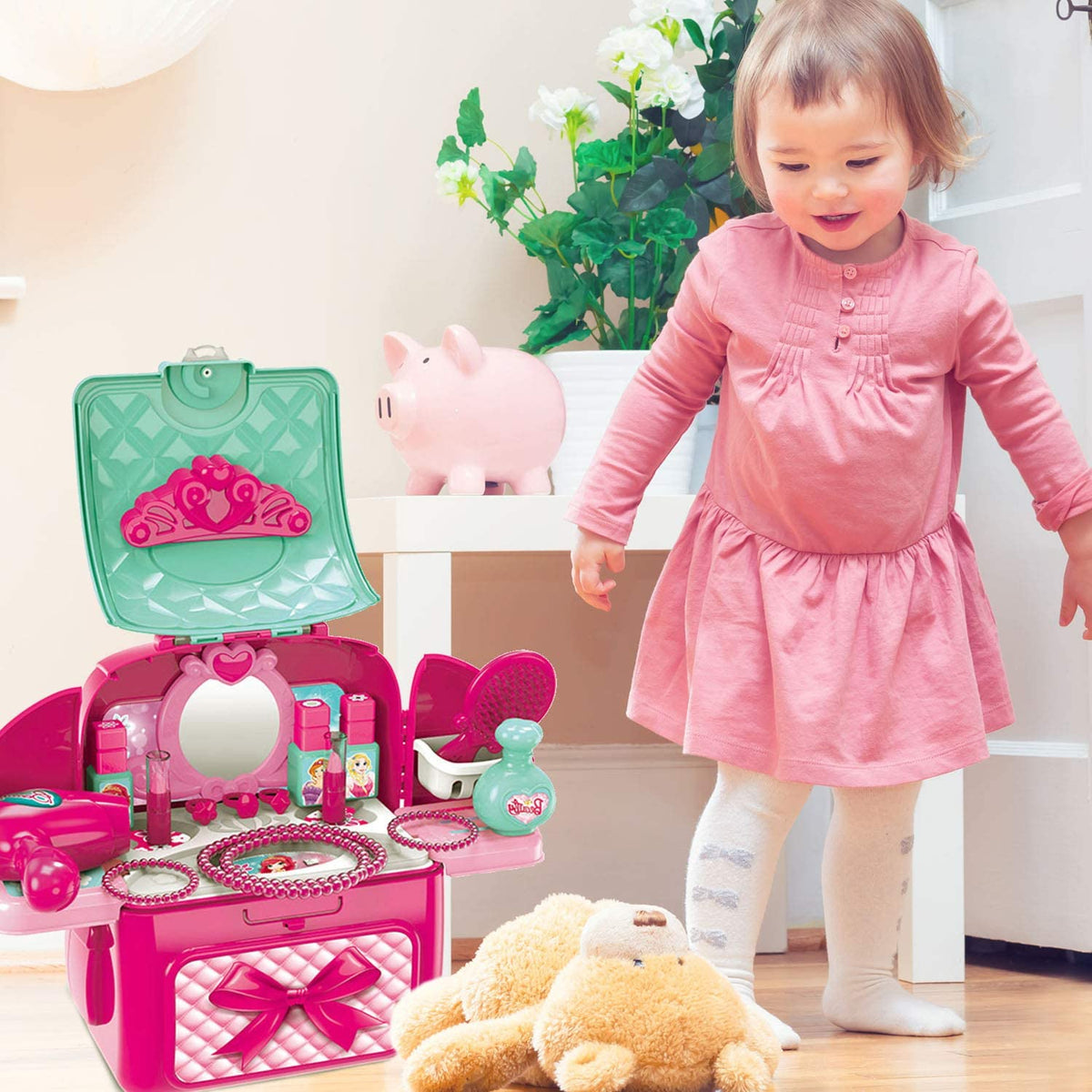 Backpack Makeup Toy Set Paly Pretend Makeup For Kids
