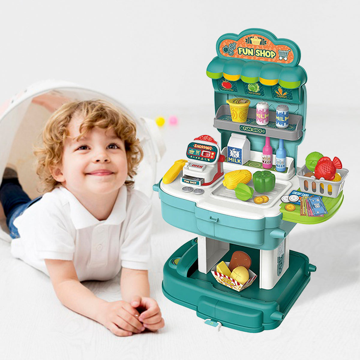 Backpack Store Toy Set -Play Pretend Store Station