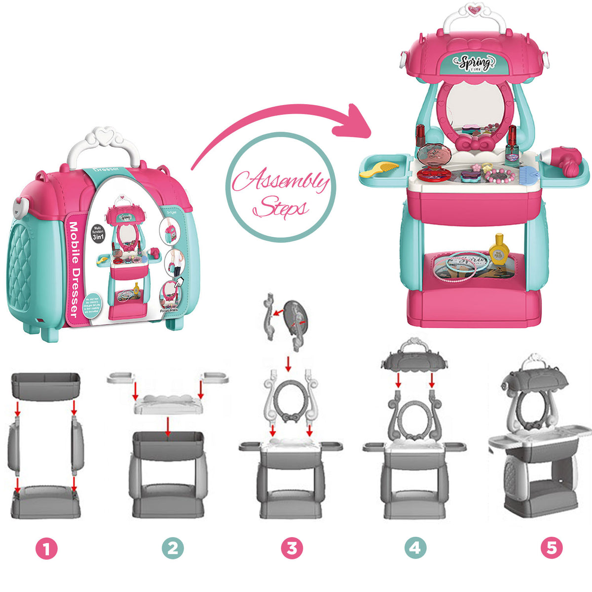 Beauty Bag Toy Set - Pretend Makeup Set