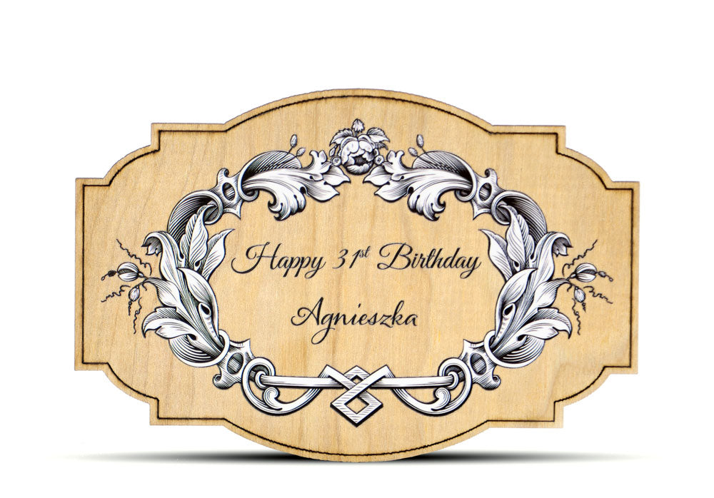 Personalized Birthday Wooden Card