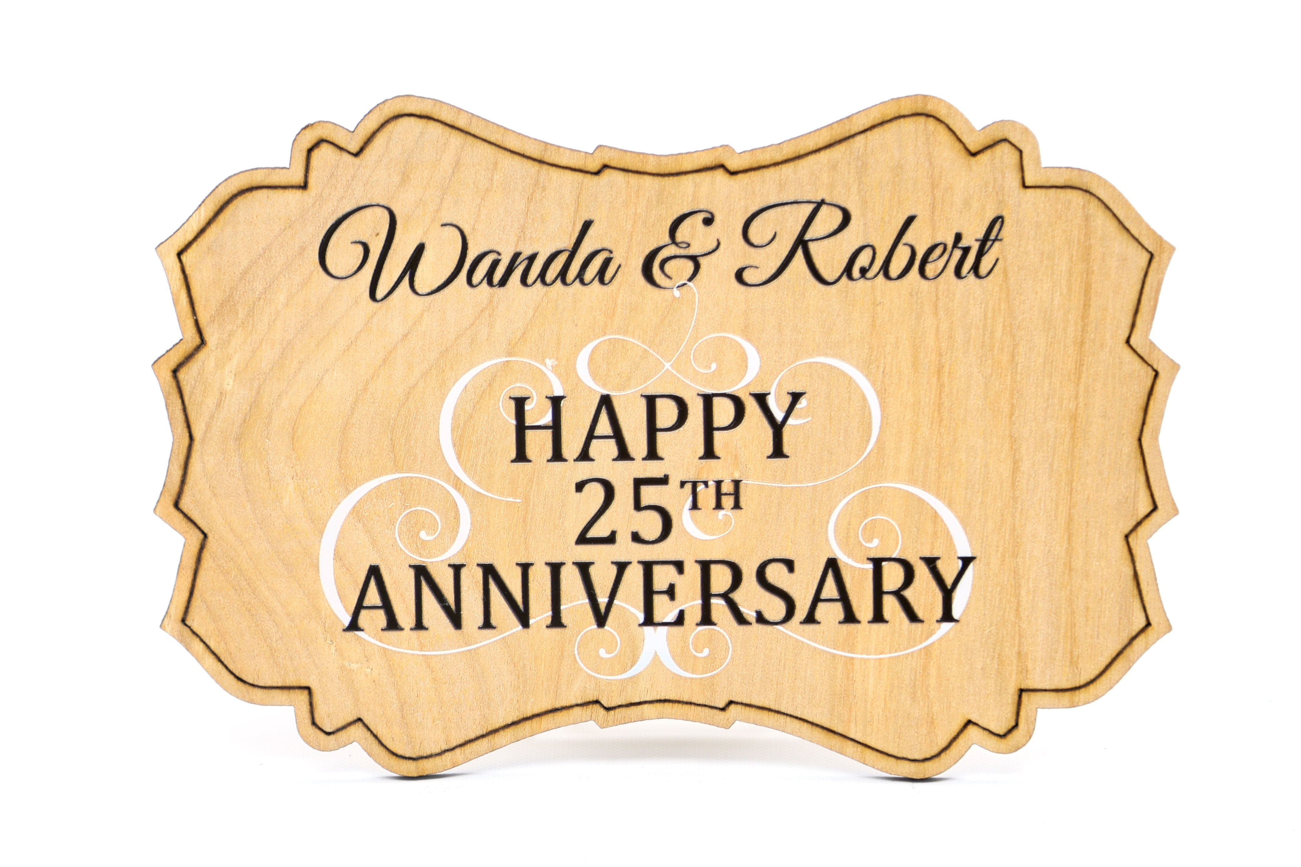 Personalized Anniversary Wooden Card
