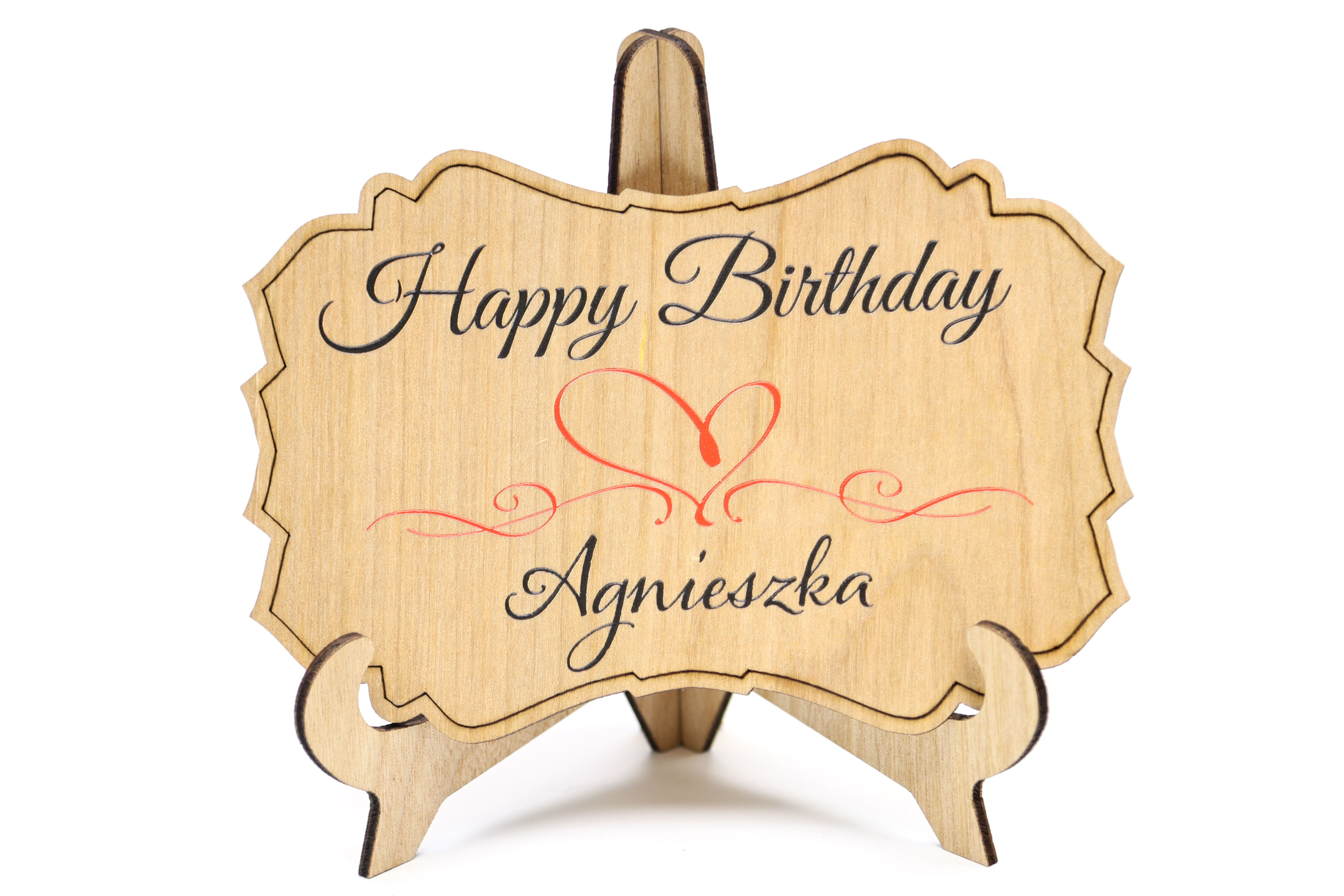 Personalized Birthday Wooden Card