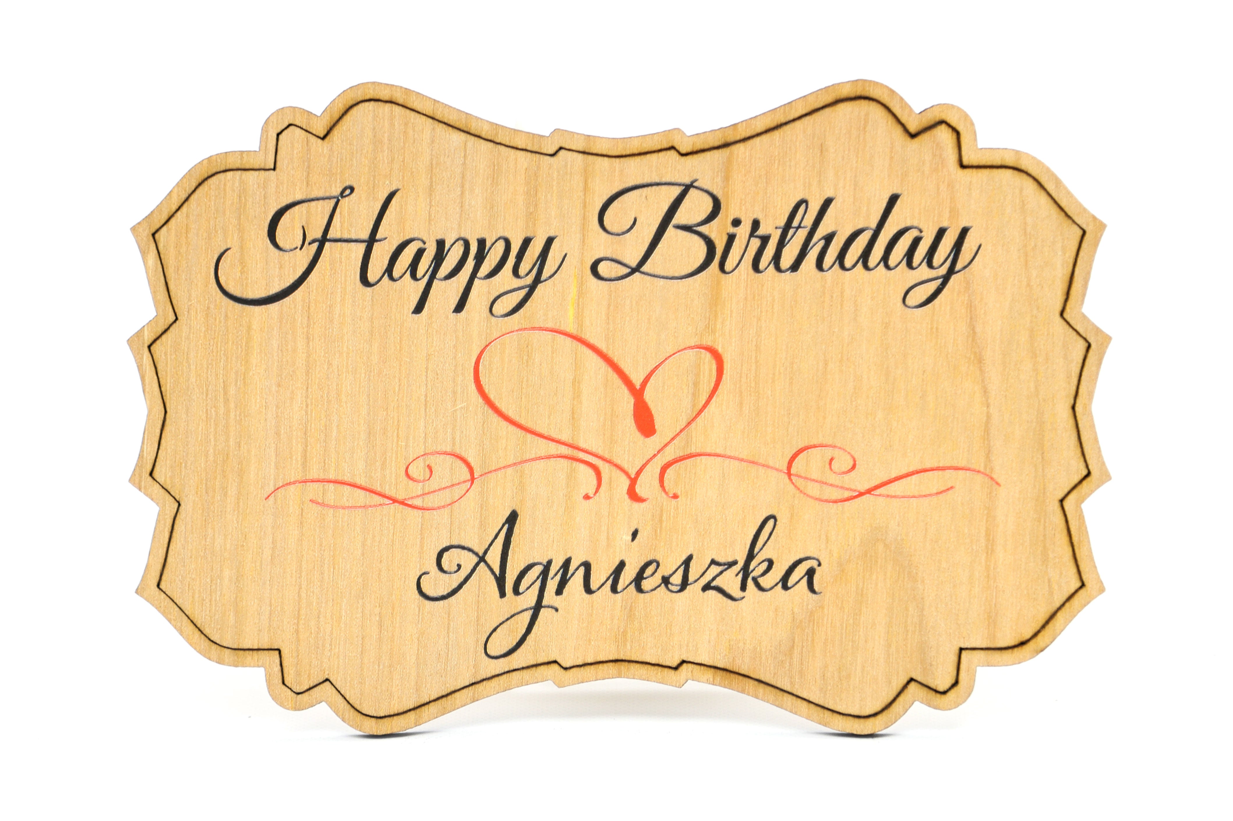 Personalized Birthday Wooden Card