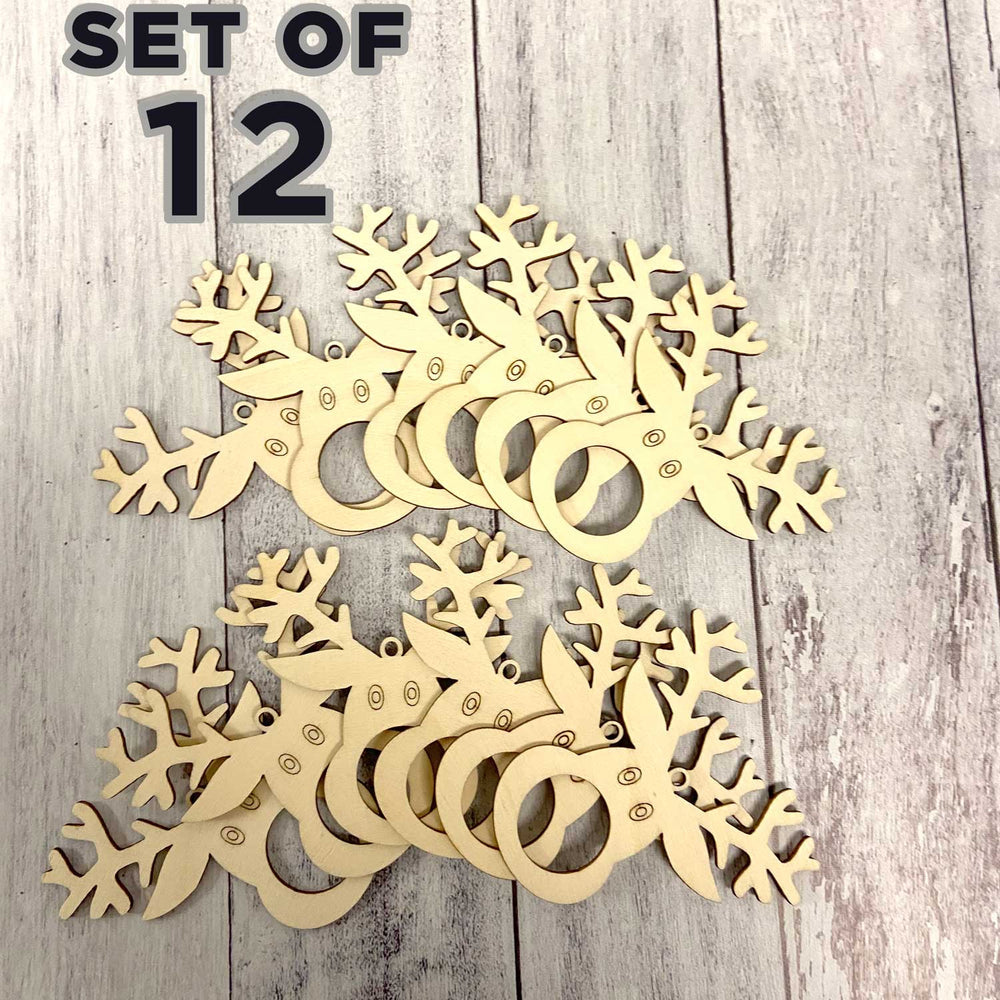Reindeer - Christmas Wooden Ornament  with or without Chocolate