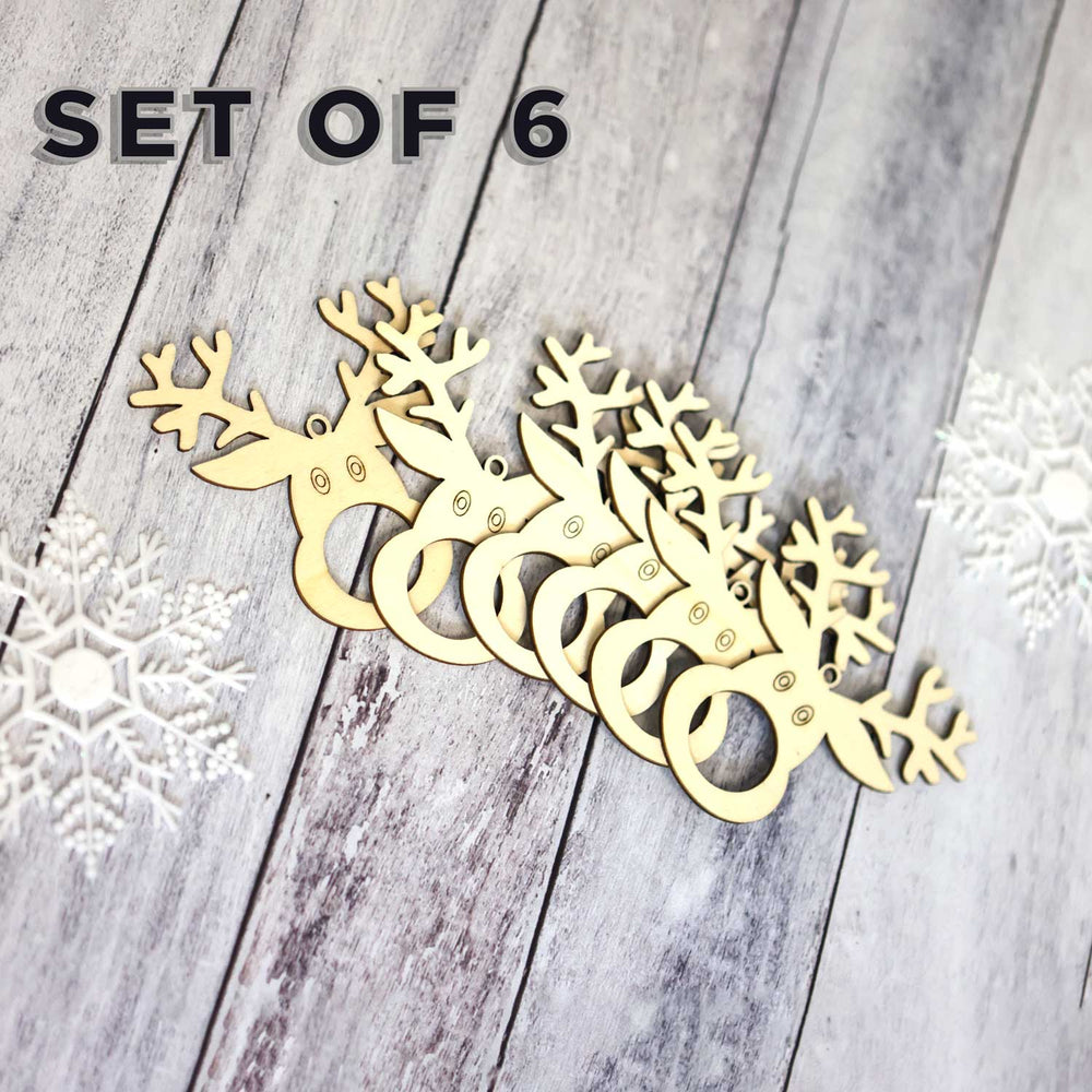 Reindeer - Christmas Wooden Ornament  with or without Chocolate