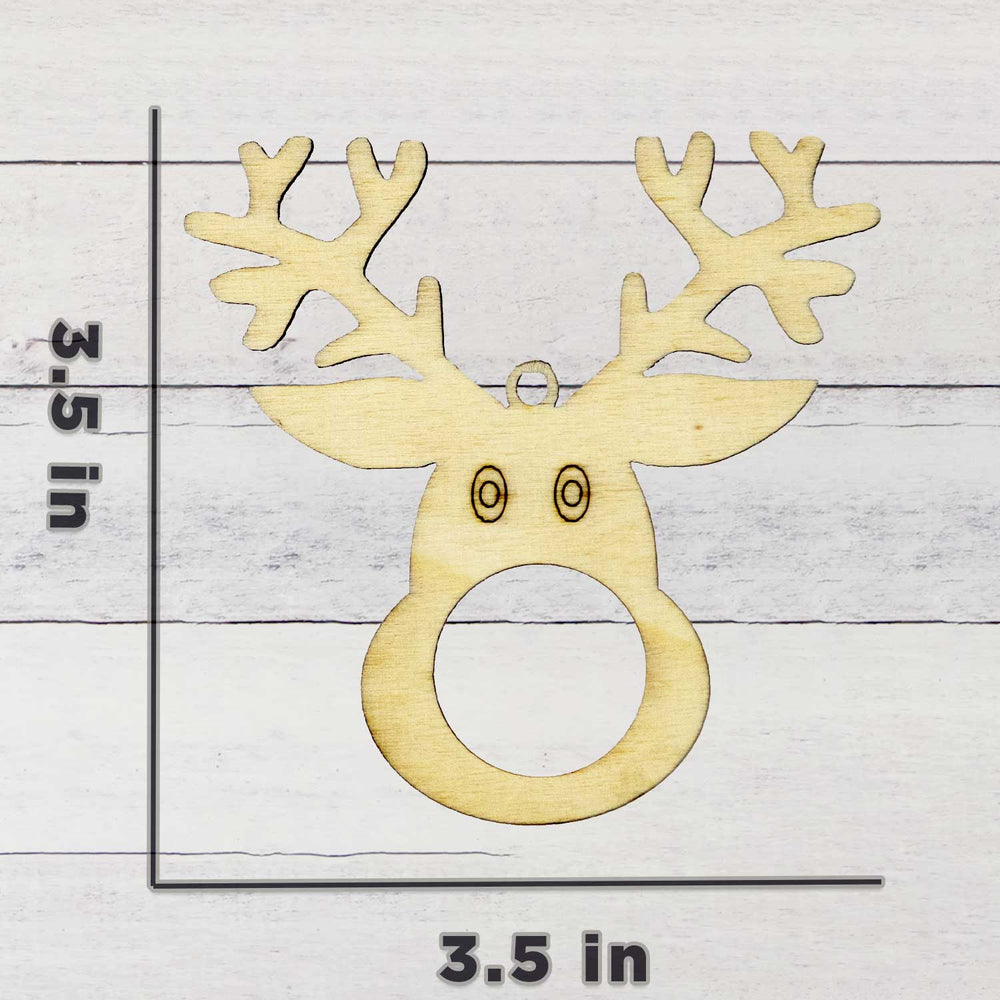 Reindeer - Christmas Wooden Ornament  with or without Chocolate