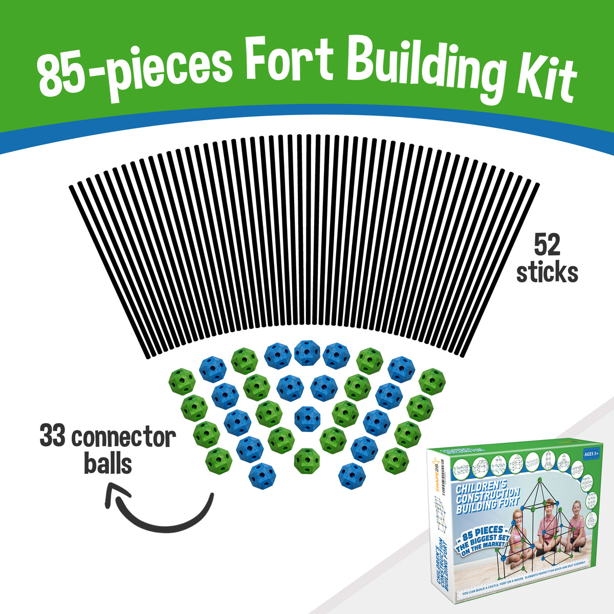 Construction Fort - Blue and Green
