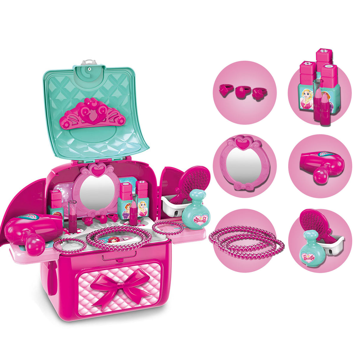 Backpack Makeup Toy Set Paly Pretend Makeup For Kids