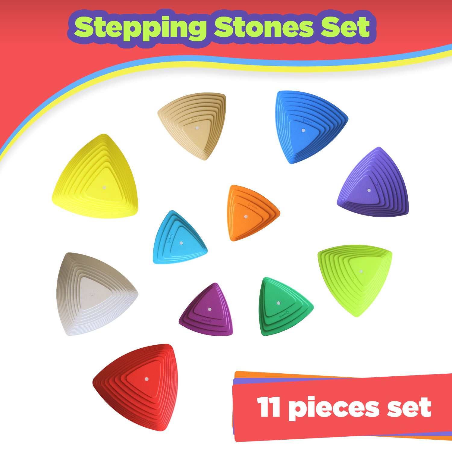 Stepping Stones for Kids - 11pcs with 24 pcs Fishing Rod Set Bundle